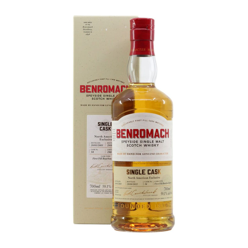 Benromach 2003 19 Year Old Single Cask #34 59.1% ABV 700ml
