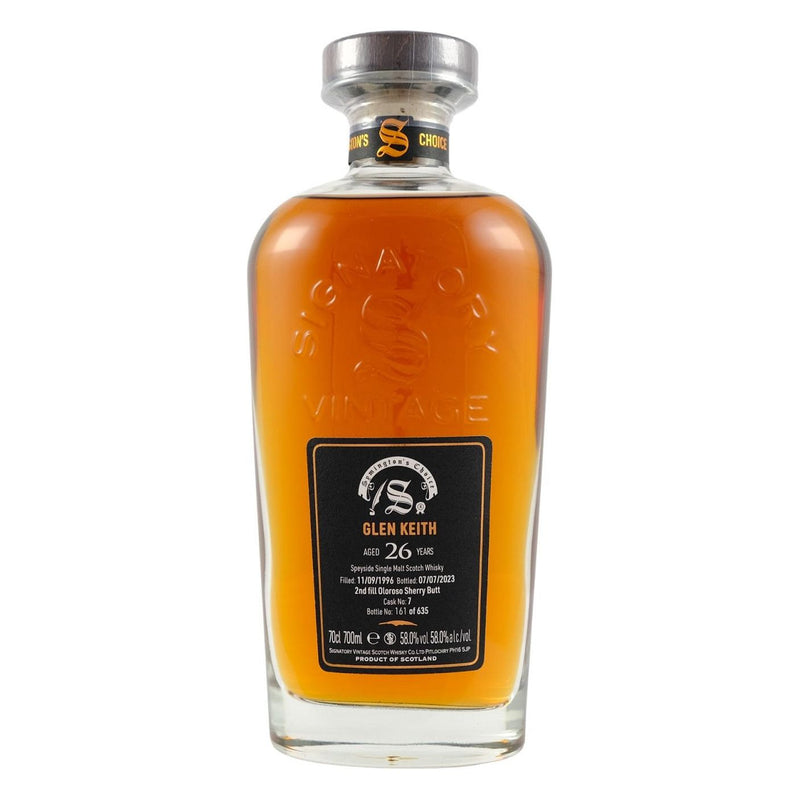 Signatory Vintage Glen Keith 1996 26 Year Old Sherry Symington's Choice 58% ABV