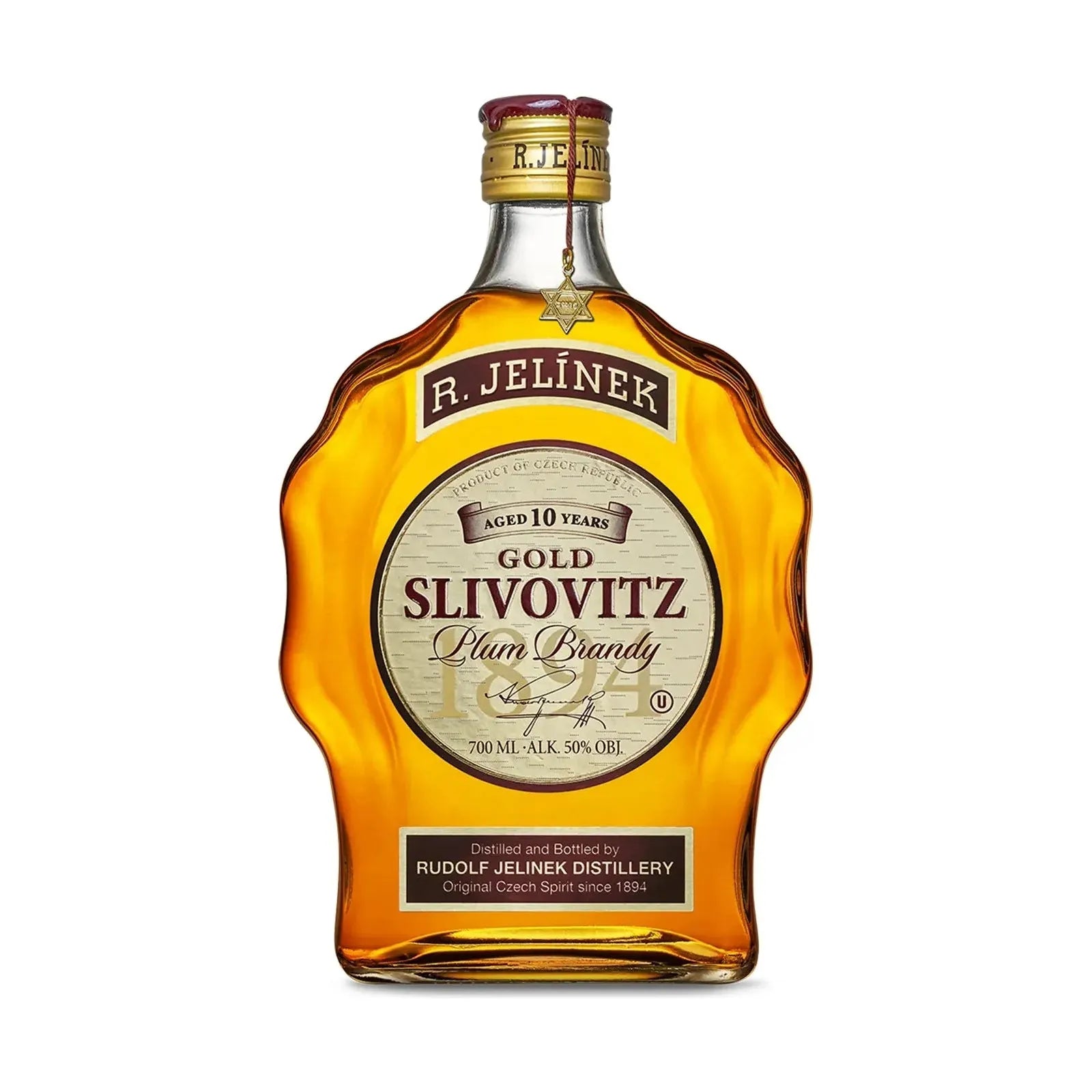Rudolf Jelinek Gold Kosher Slivovitz Aged 10 Year Old 50% 700ml