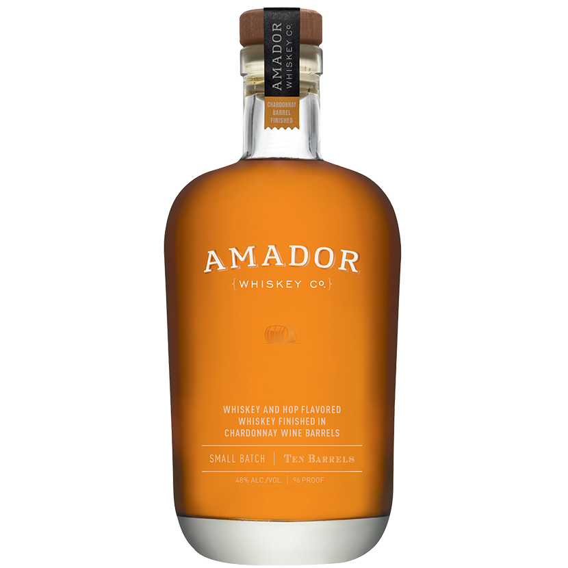 Amador Whiskey Co. Ten Barrels Hop Flavoured finished in Chardonnay Wine Barrels Bourbon Whiskey 48% 750ml