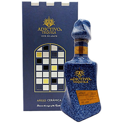 Adictivo Anejo Ceramica Blue Label Tequila
