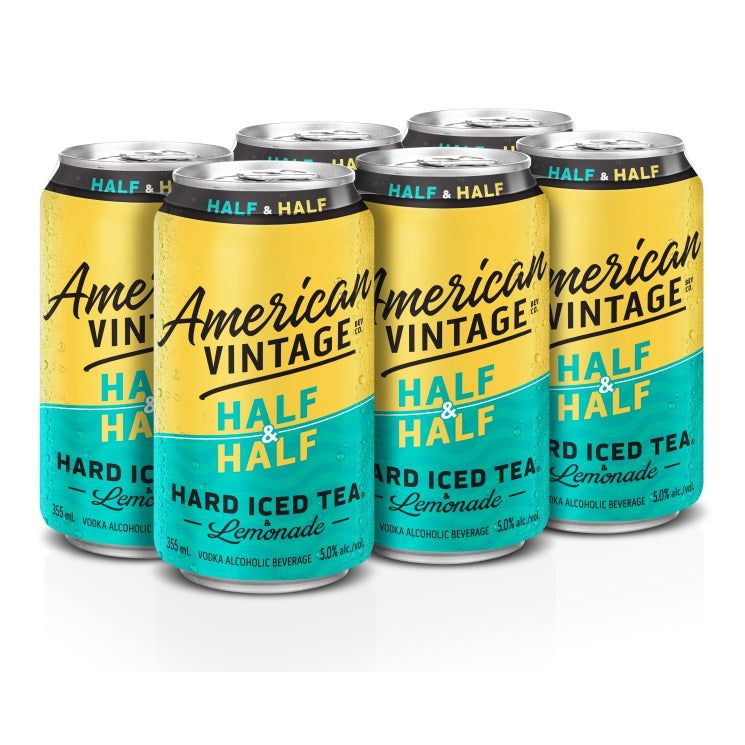 American Vintage Half & Half Iced Tea & Lemonade 6 Cans
