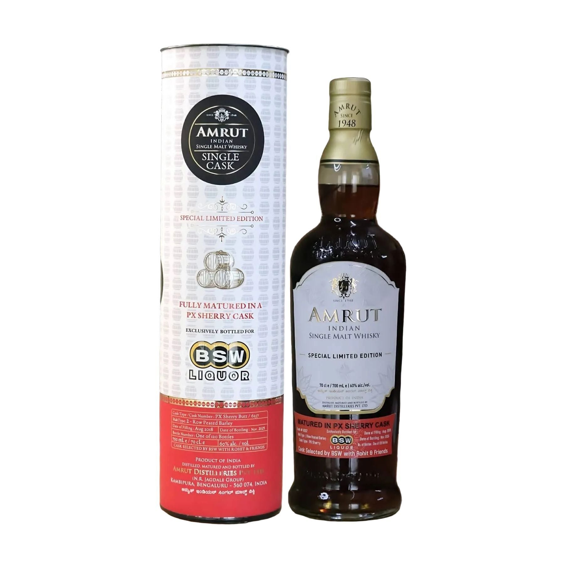 Amrut PX Sherry Indian Single Malt Whisky BSW Cask