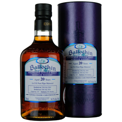 Ballechin 20 Year Old 2004 Cask #347 First-Fill Port Pipe