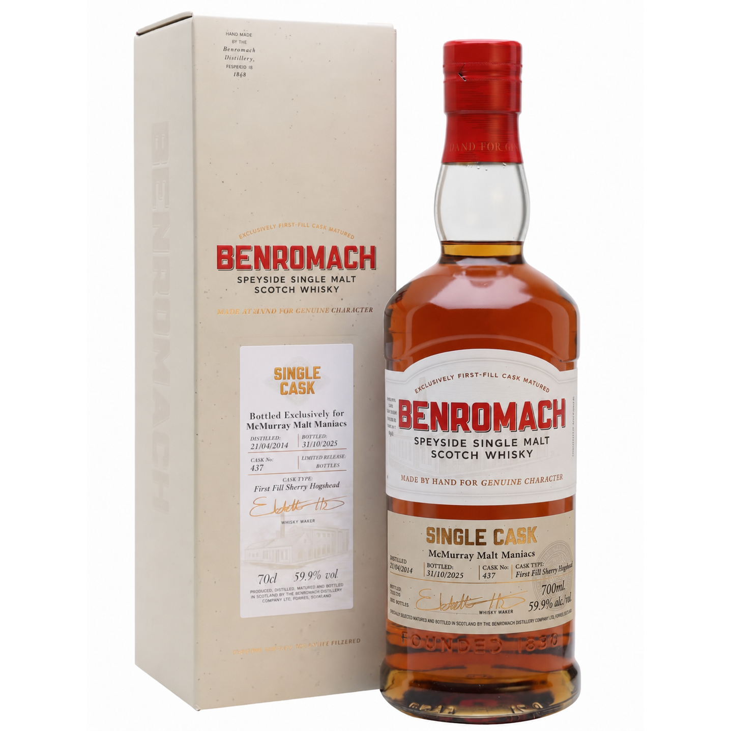 Benromach x McMurray Malt Maniacs Single Cask 2014 11 Year Old