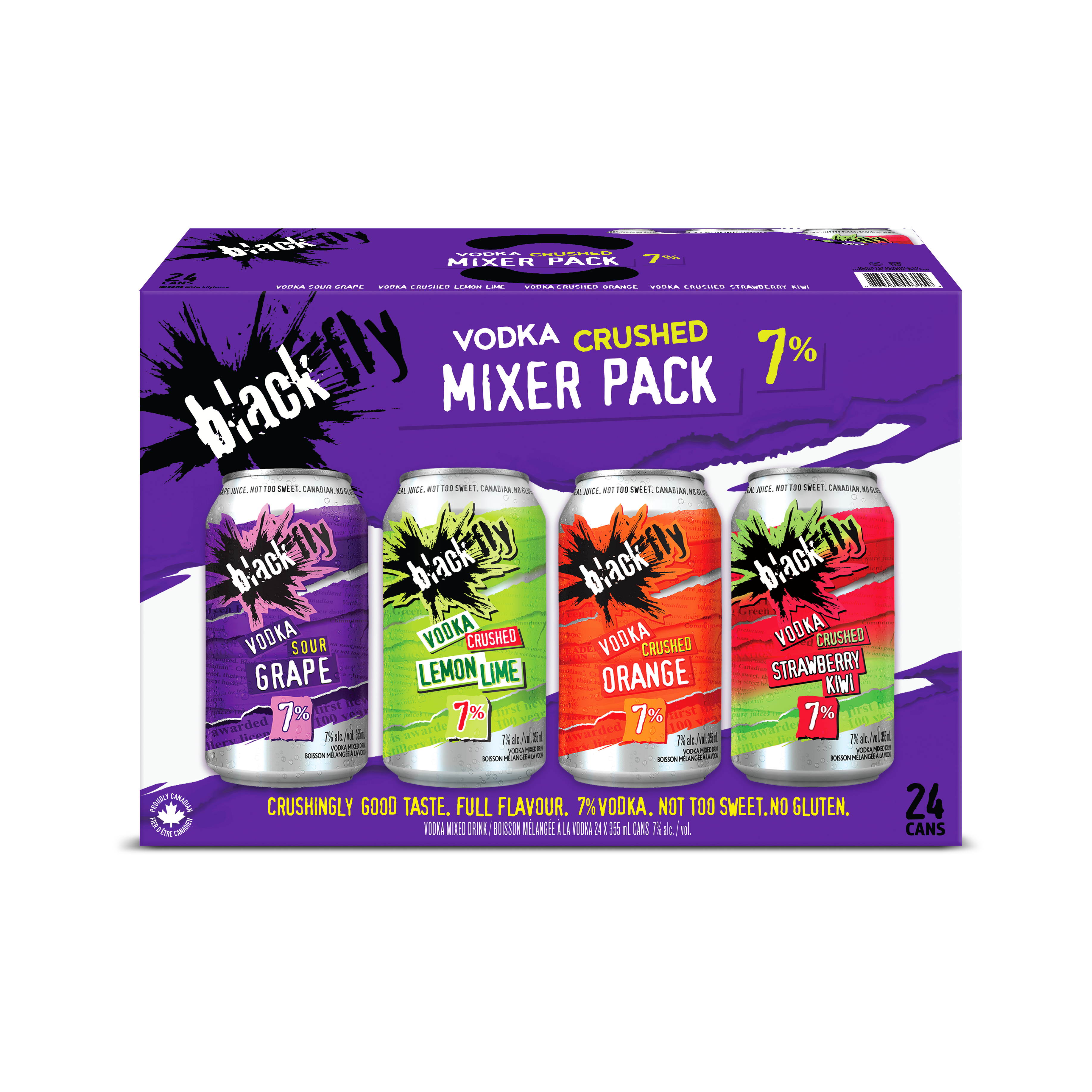 Black Fly Vodka Crushed Purple Mixer 24 Cans