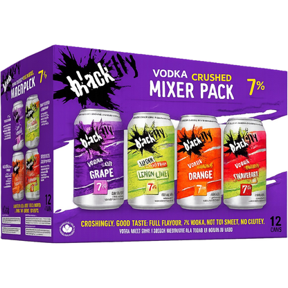 Black Fly Vodka Crushed Purple Mixer Pack 12 Cans