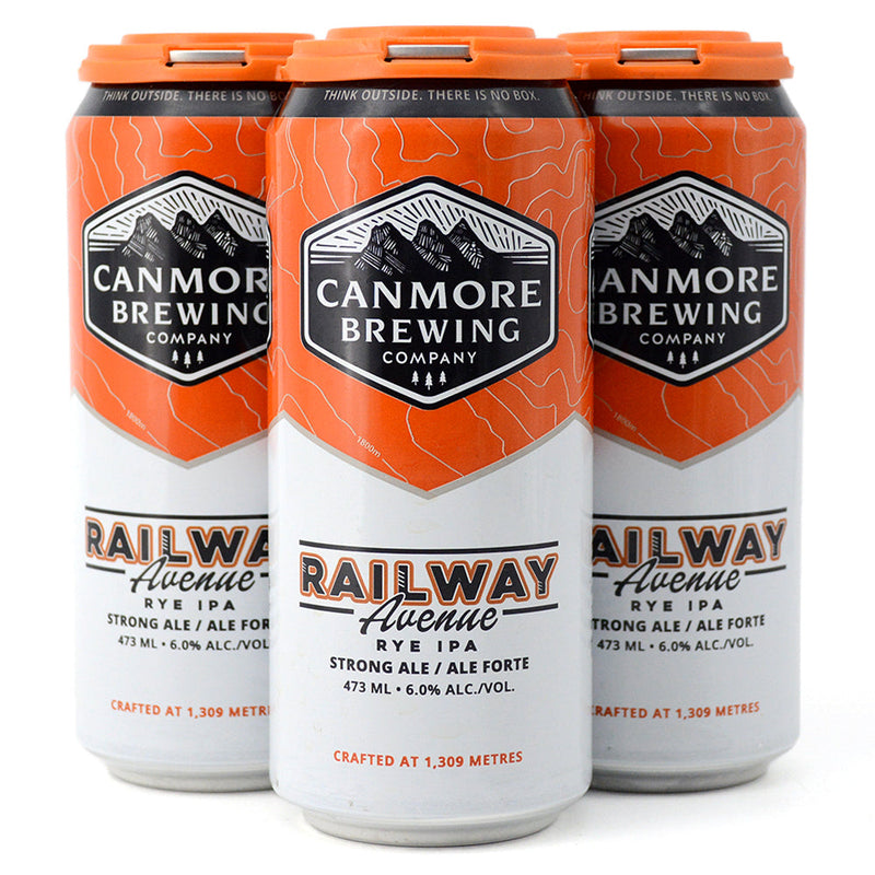 Canmore Brewing Railway Avenue Rye IPA 4x473ml Tall Cans