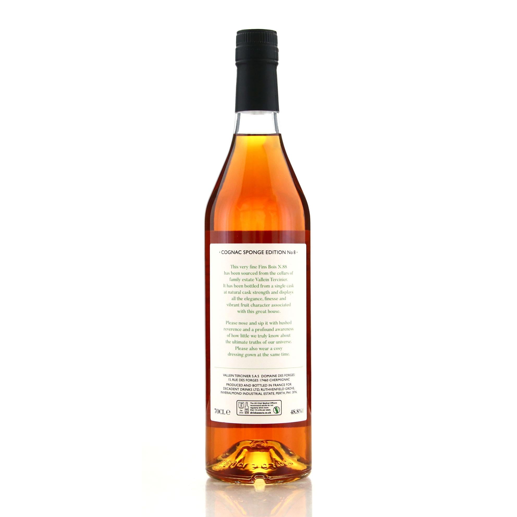 Cognac Sponge Edition No.8 Vallein Tercinier Heritage N.88 Fins Bois 700ml