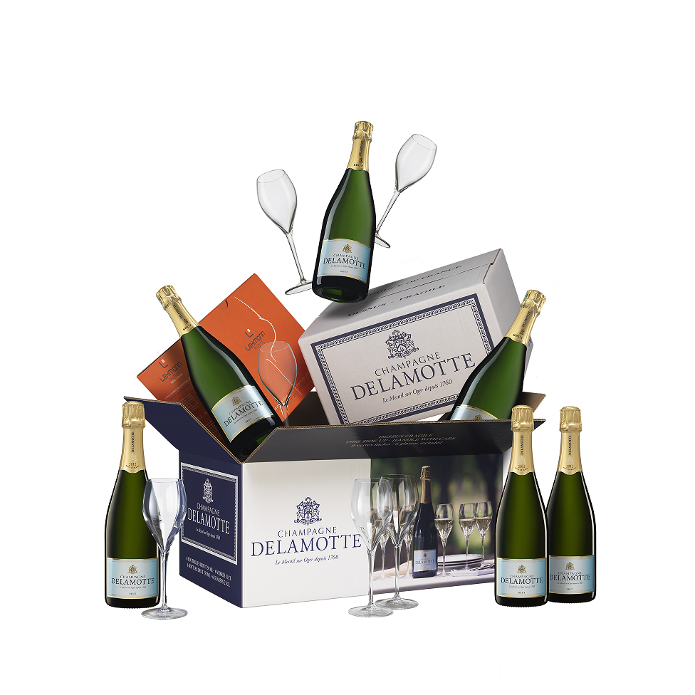 Champagne Delamotte Brut + 6 Glasses