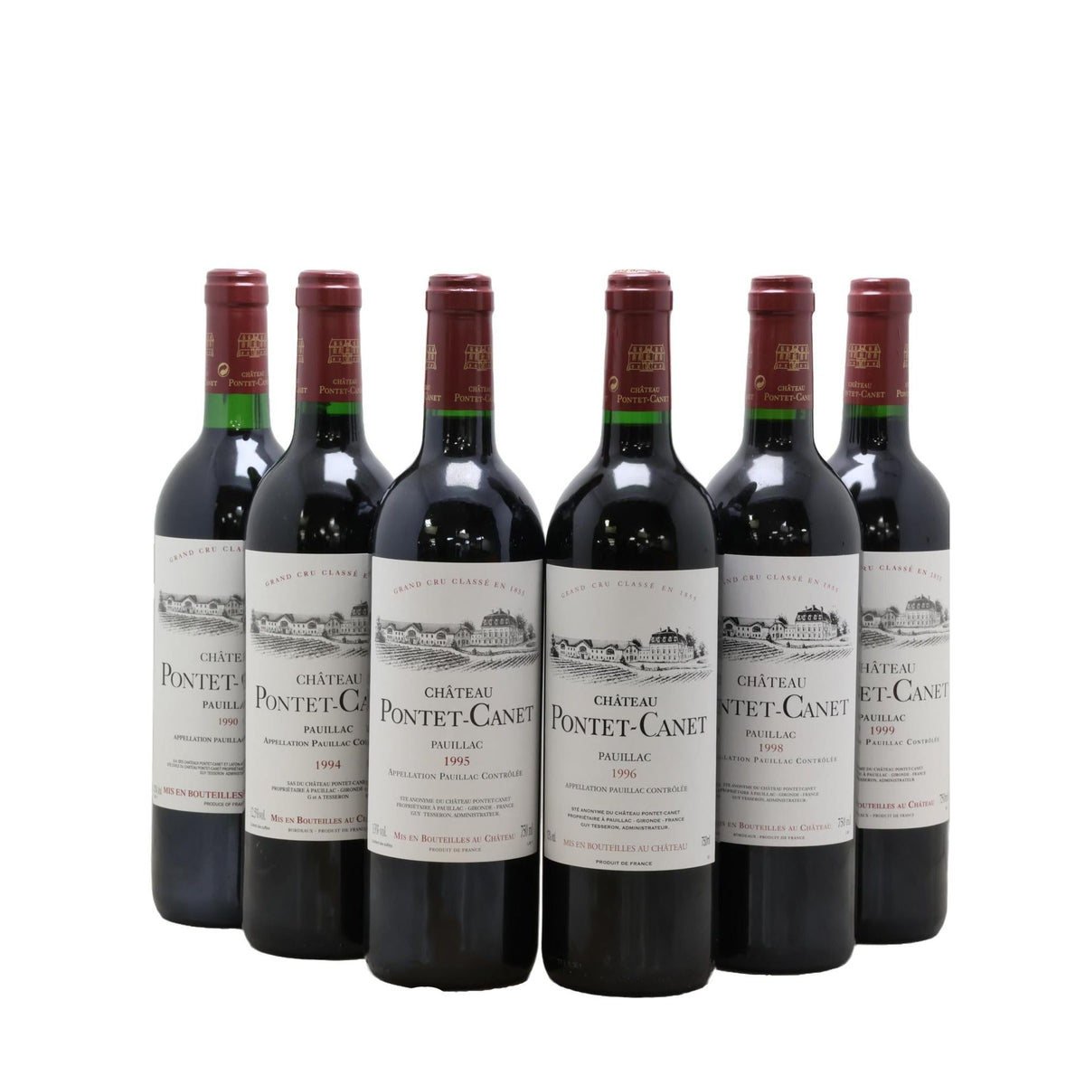 Chateau Pontet-Canet 1990s Mixed Case 6 x 750ml