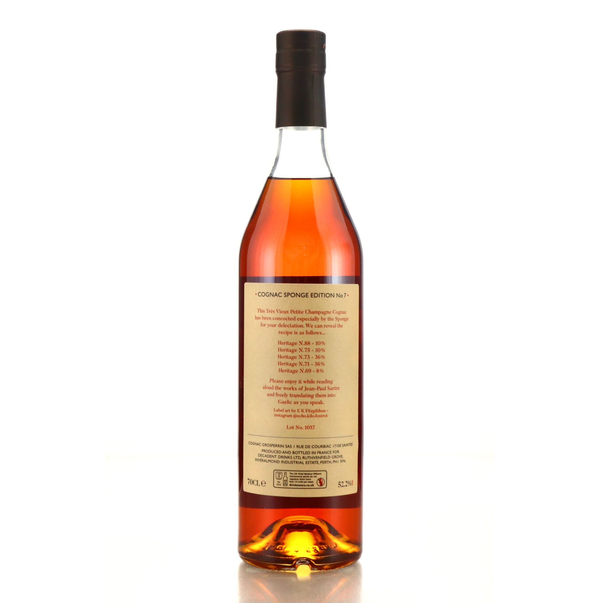 Cognac Sponge Edition No.7 Grosperrin Petite Champagne Tres Vieux 700ml