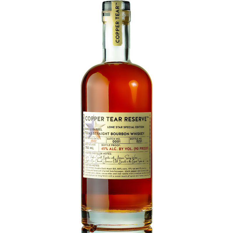 Copper Tear Reserve Bourbon 45% ABV 750ml