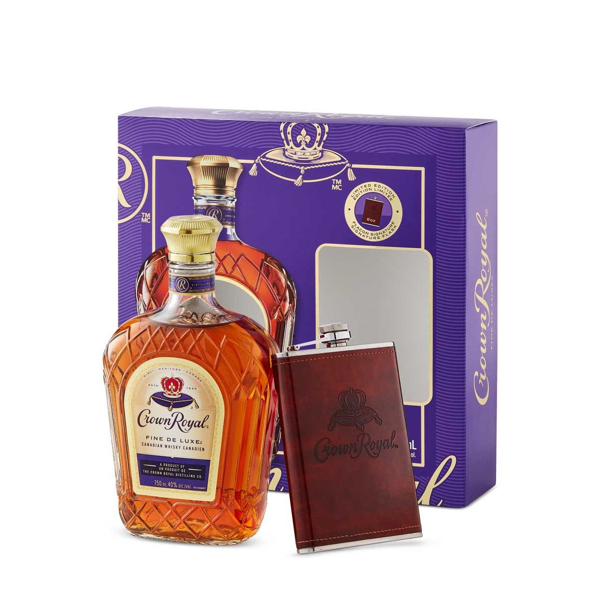 Crown Royal Canadian Whisky Gift Pack with Flask