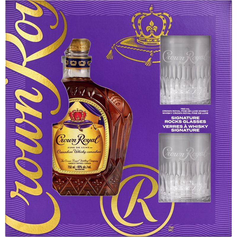 Crown Royal Canadian Whisky Gift Pack with Glasses