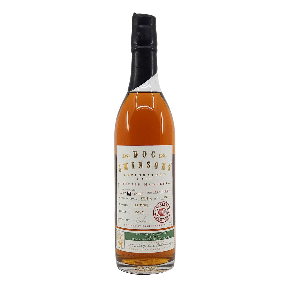 Doc Swinson's Exploratory Cask Reefer Madness Rye Whiskey