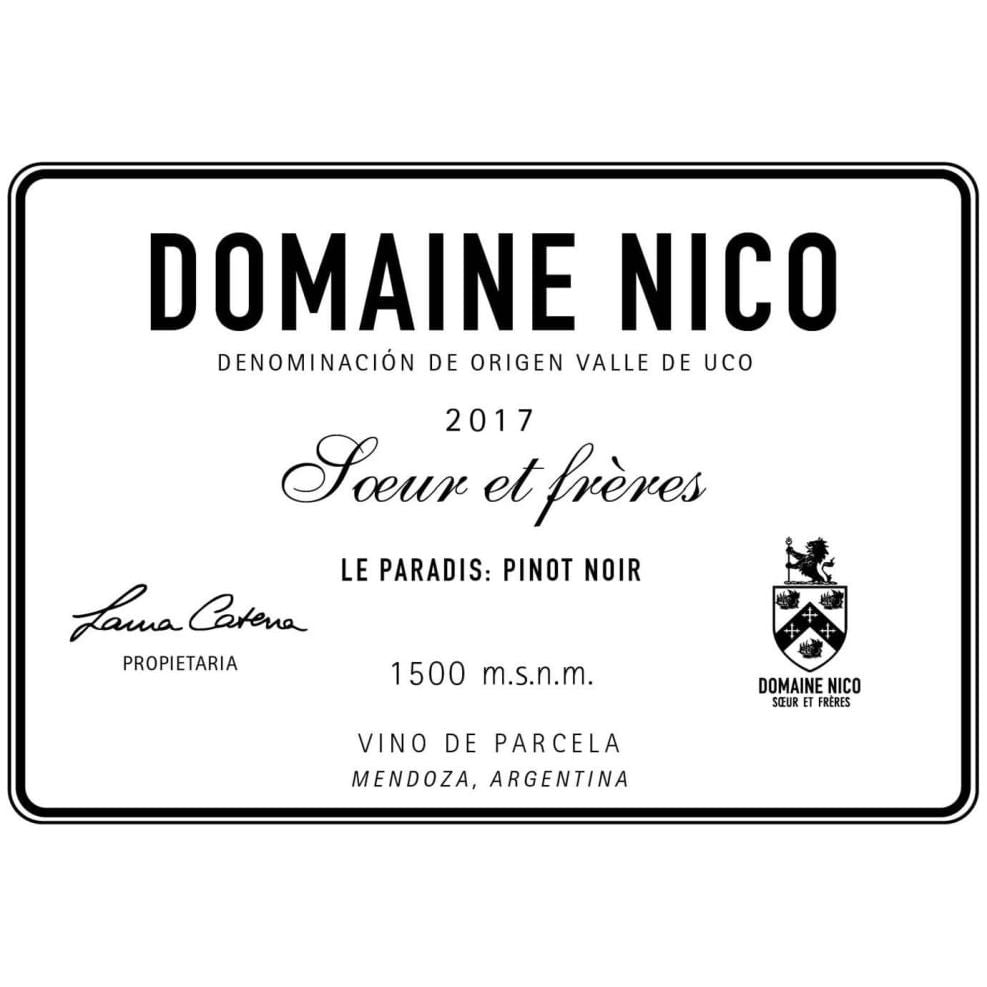 Domaine Soeur et Freres Nico Le Paradis : Pinot Noir