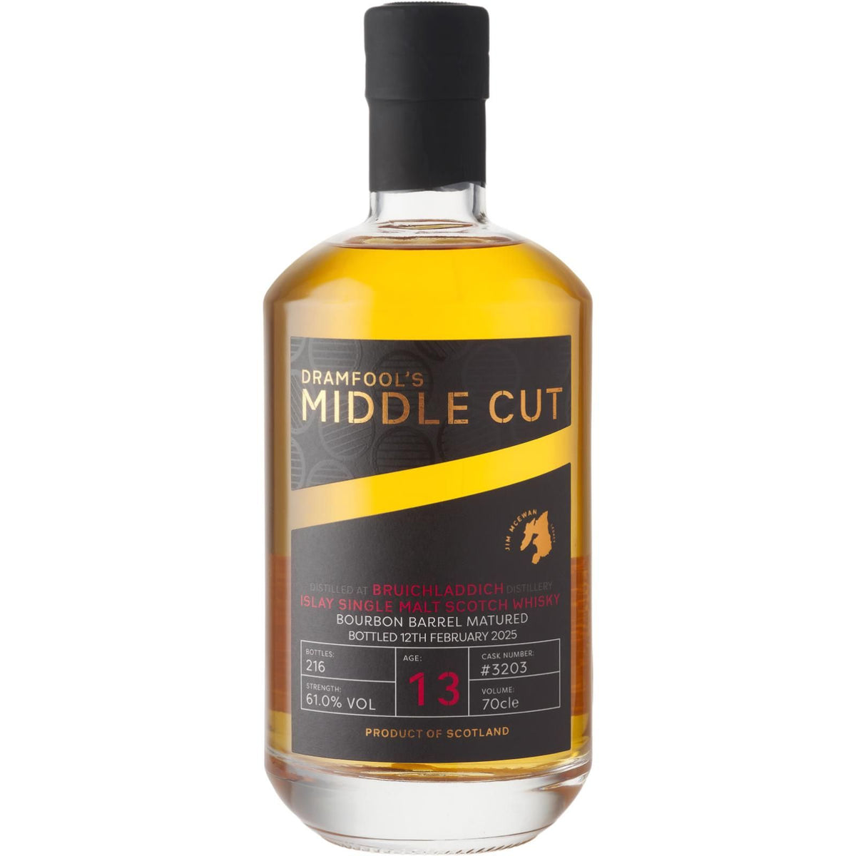 Dramfool Middle Cut Bruichladdich 13 Year Old 2011 Cask #3203