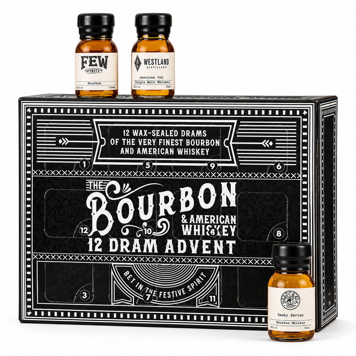 Drinks by the Dram Bourbon Mini Advent Calendar 12 x 50ml