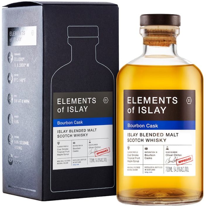 Elements of Islay Bourbon Cask 54.5% ABV 700ml