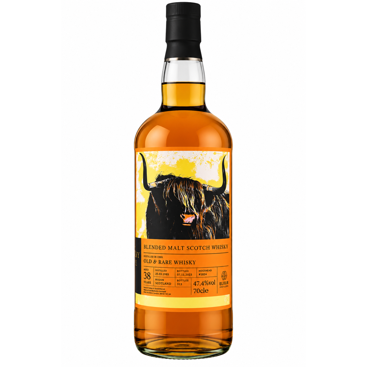 Elixir Whisky Trail Highland Cows Blended 1985 38 Year Old