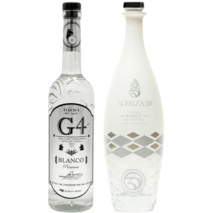 G4 Blanco High Proof Tequila + Nobleza 33 Blanco Tequila