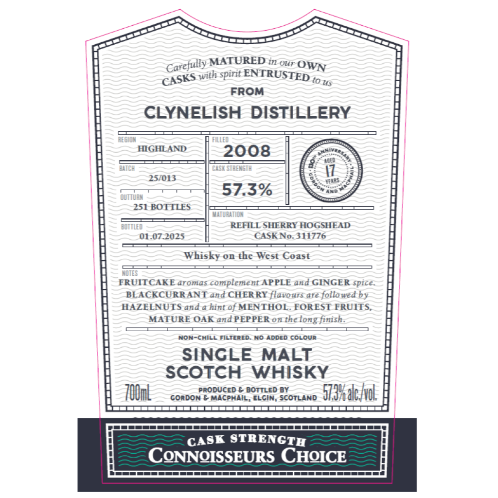 Gordon & MacPhail Connoisseurs Choice Clynelish 2008 17 Year Old "Whisky on the West Coast"