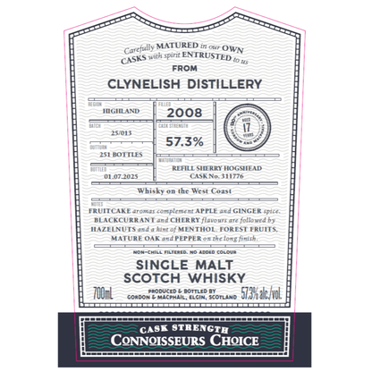 Gordon & MacPhail Connoisseurs Choice Clynelish 2008 17 Year Old "Whisky on the West Coast"
