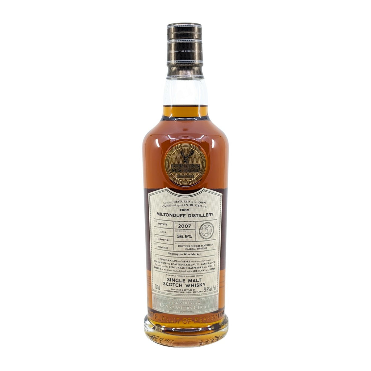 Gordon & MacPhail Connoisseurs Choice Miltonduff 17 Year Old 2007 Cask #19600502