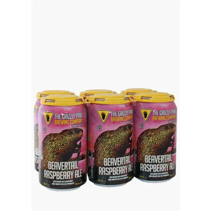 Grizzly Paw Beavertail Raspberry 6 Cans