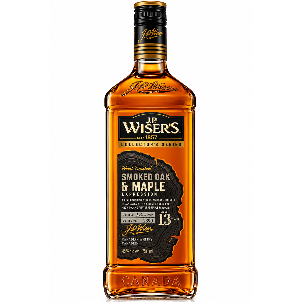 J.P. Wiser’s Collector’s Series Smoked Oak & Maple Canadian Whisky