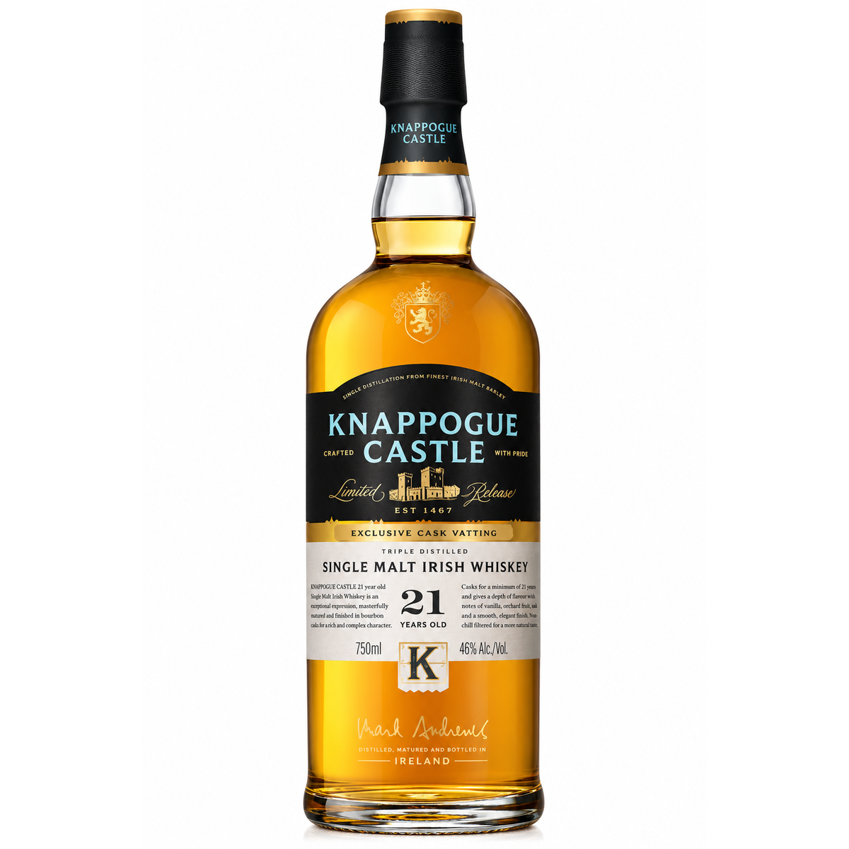 Knappogue Castle 21 Year Old Single Malt Irish Whiskey
