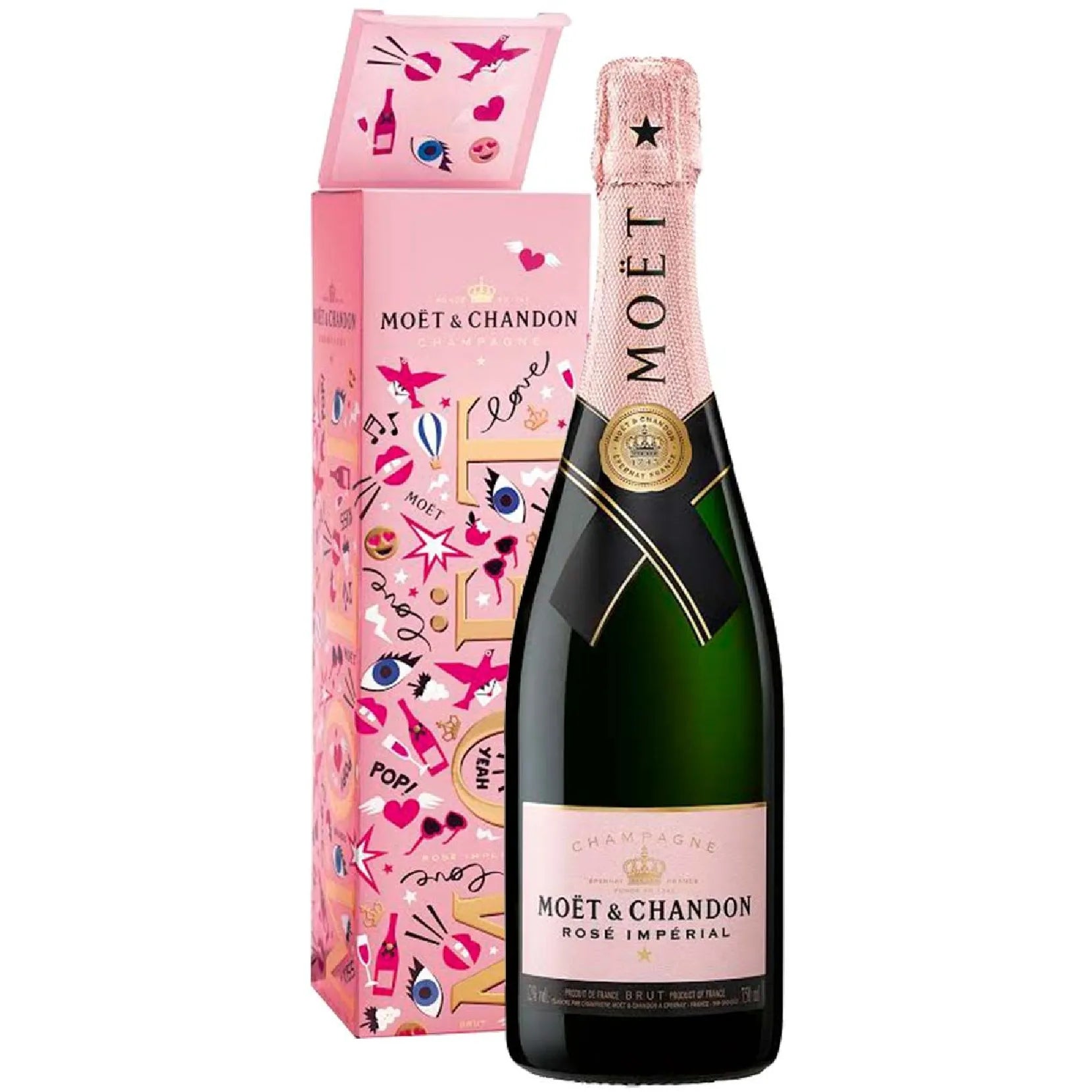 Moet & Chandon Rose Imperial Emoji 750ml