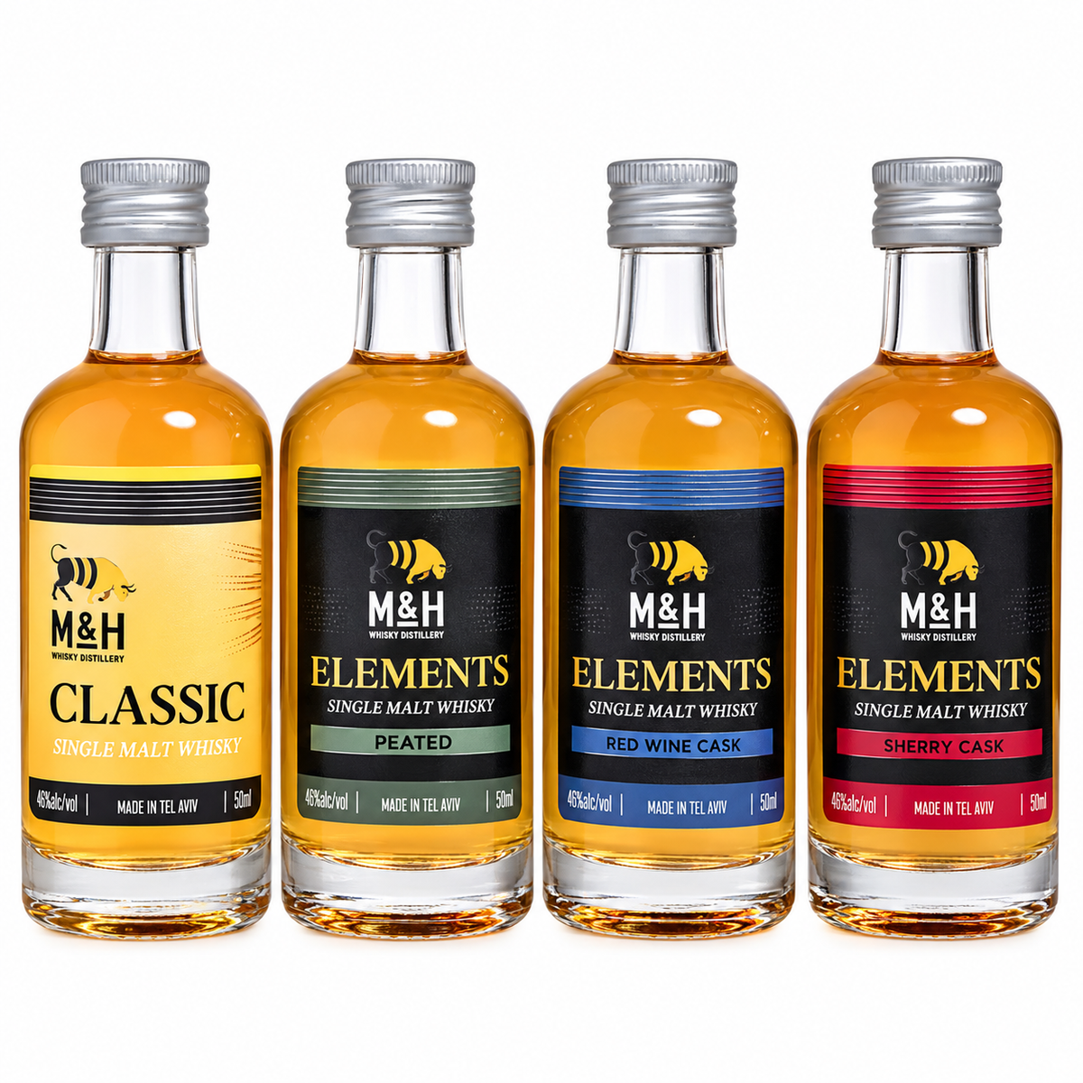 Milk and Honey Israeli Whisky Variety Pack 4x50ml