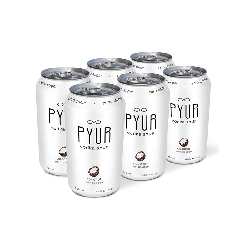 Pyur Vodka Soda Coconut 6 Cans