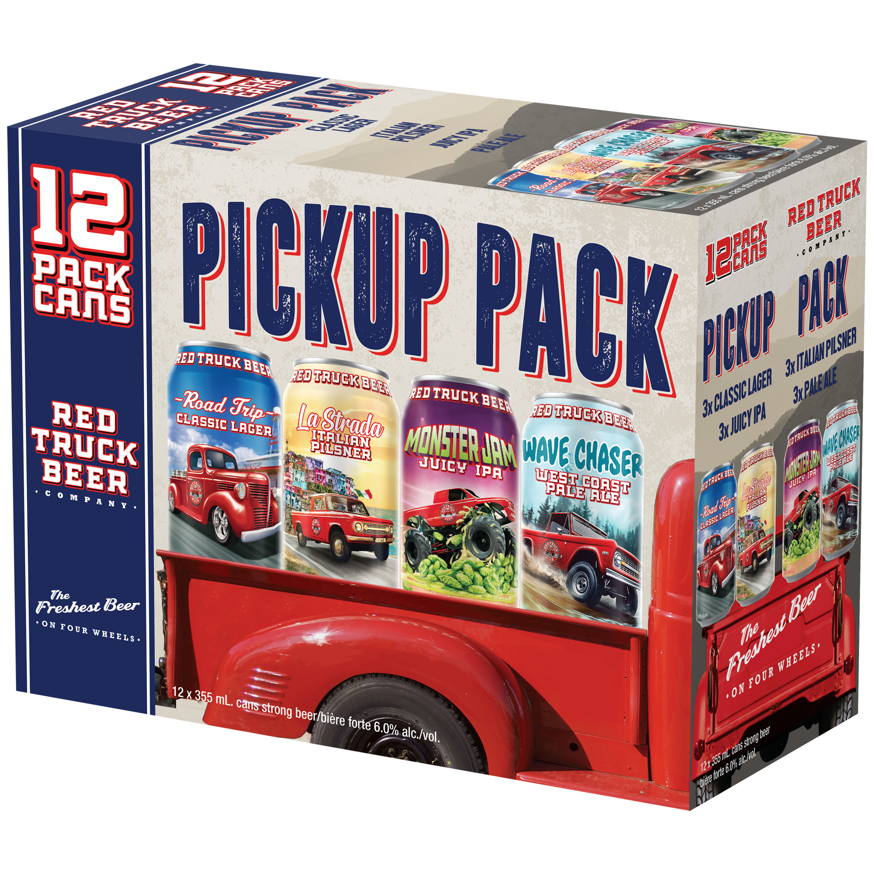 Red Truck Pickup Pack 12 Cans