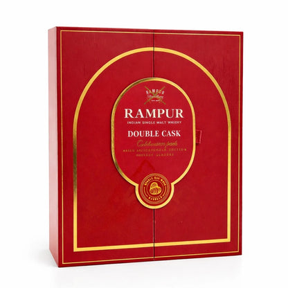 Rampur Double Cask Indian Single Malt Gift Pack with 2 Glasses