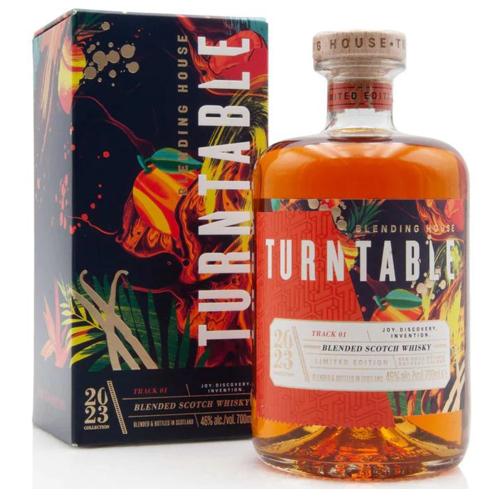Turntable Spirits Track 01 Joy. Discovery. Invention. 46% ABV 700ml