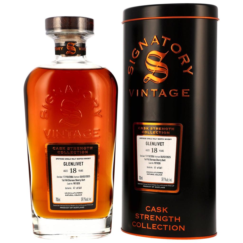 Signatory Vintage The Glenlivet 2006 18 Year Old Single Malt Scotch Whisky