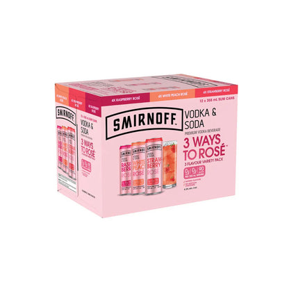 Smirnoff Soda Rose Variety Pack 12 Cans