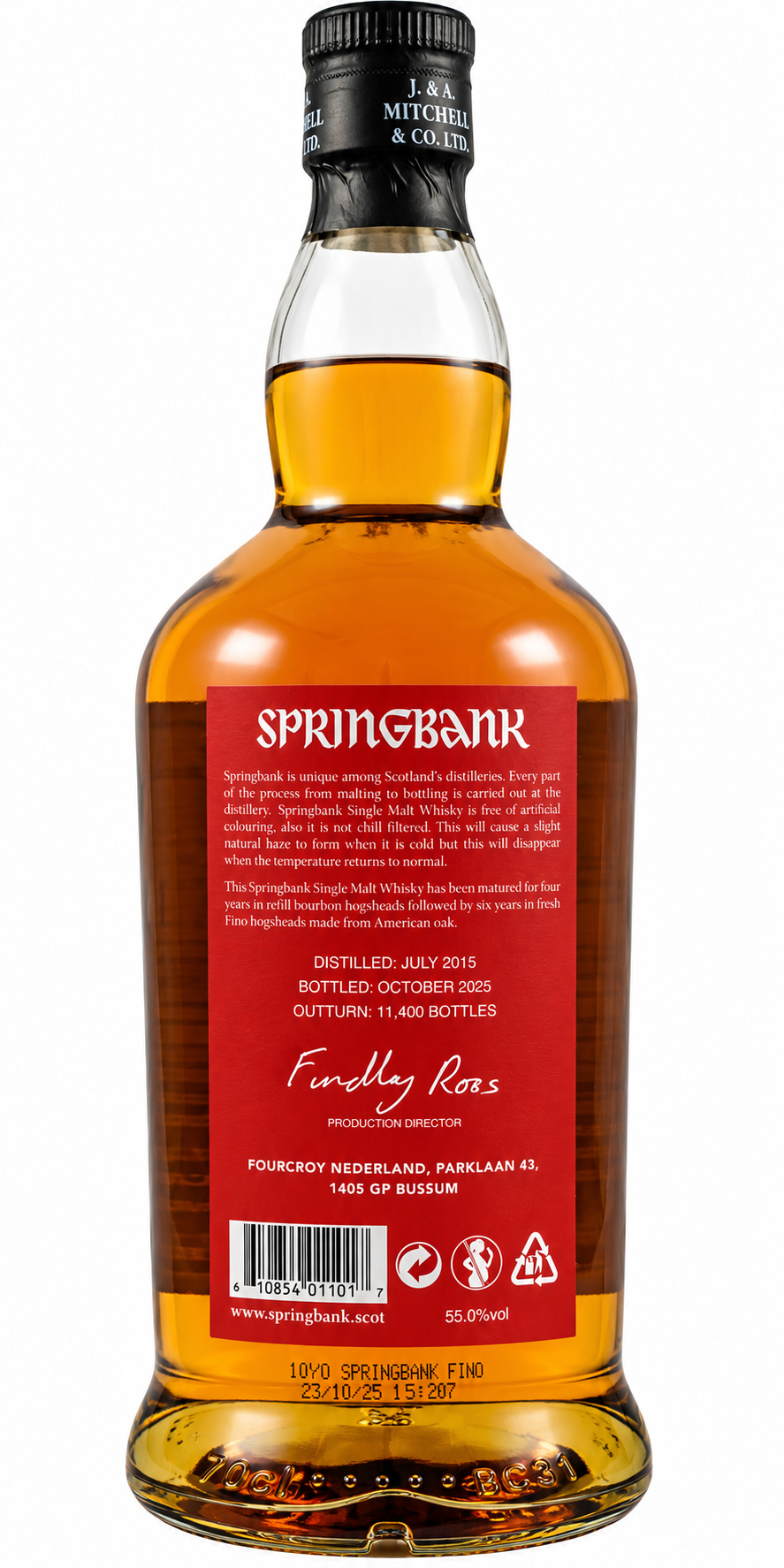 Springbank 10 Year Old Fino Cask Matured 2015