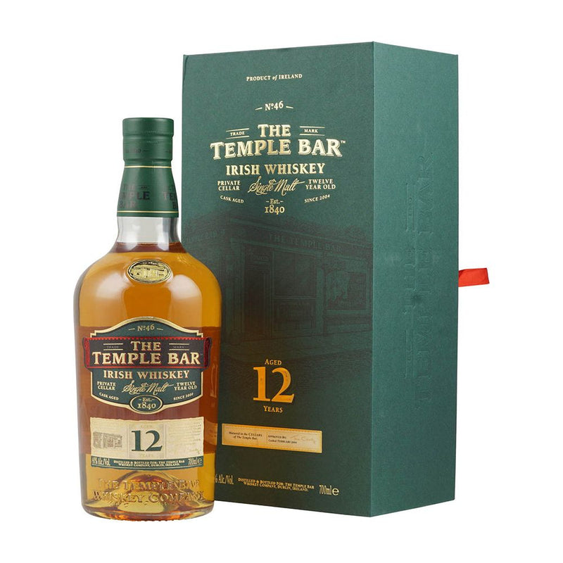 The Temple Bar 12 Year Old Single Malt Irish Whiskey 700ml