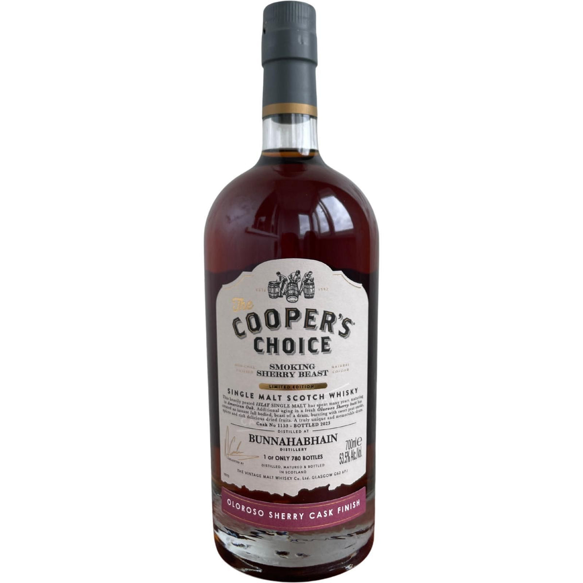 The Cooper's Choice Smoking Sherry Beast Bunnahabhain Cask #1153