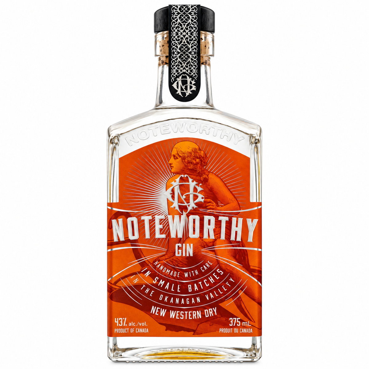The Dubh Glas Distillery Noteworthy Gin New Western Dry 375ml