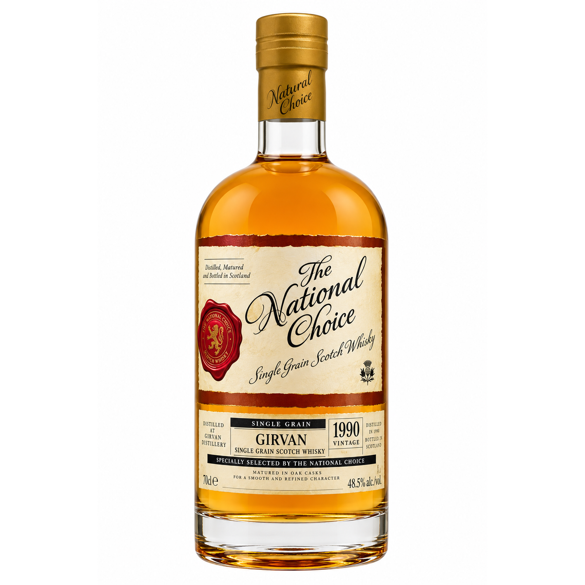 
The National Choice Girvan 1990 Single Grain Scotch
