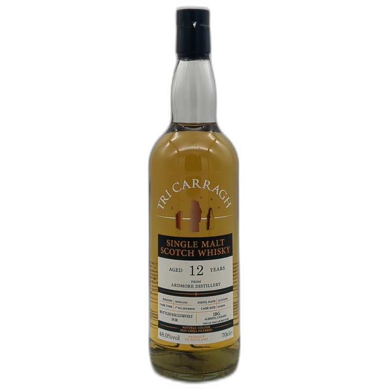 Tri Carragh Ardmore 2009 12 Year Old 48% ABV 700ml