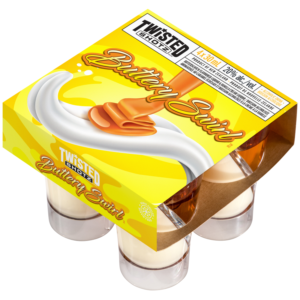 Twisted Shotz Buttery Swirl 4 x 30ml