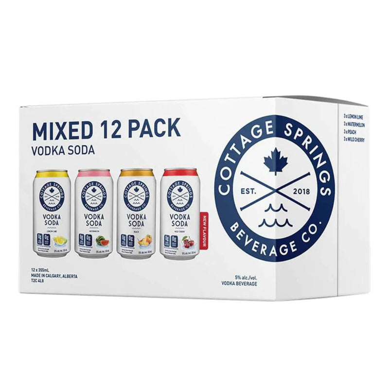 Cottage Springs Vodka Soda Variety Pack 12 Cans