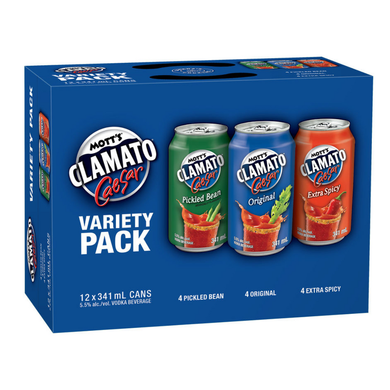 Mott's Clamato Caesar Variety Pack 12 Cans