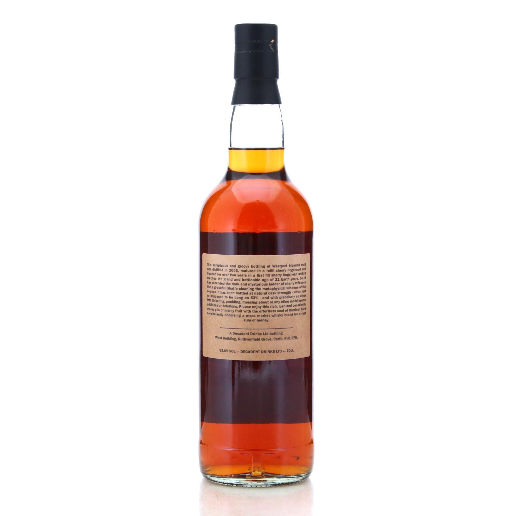 Decadent Drams Westport (Glenmorangie) 2003 21 Year Old